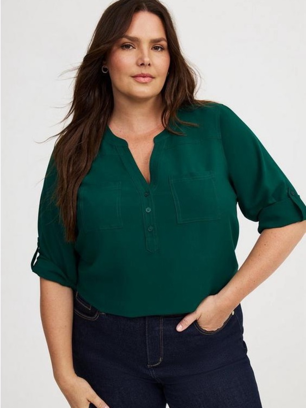NWOT Torrid Harper ¾ Sleeve Pullover Blouse